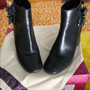 Tory Burch black square toe boot